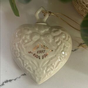 Lenox 1997 Ivory Heart Ornament